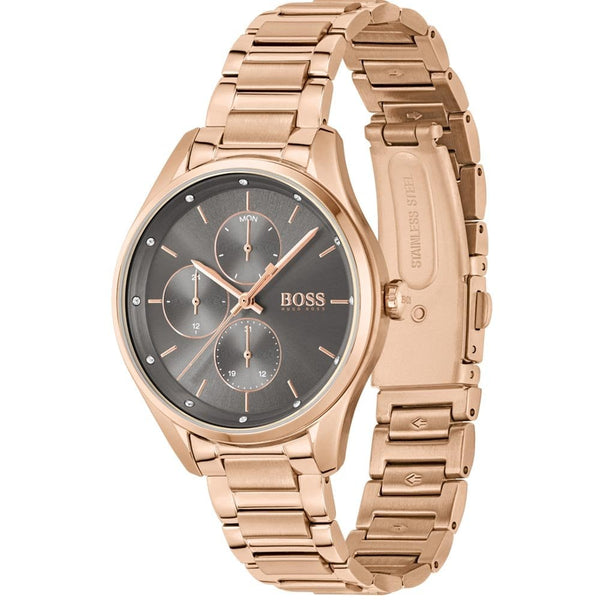BOSS Ladies GRAND COURSE Rose PVD Bracelet Watch