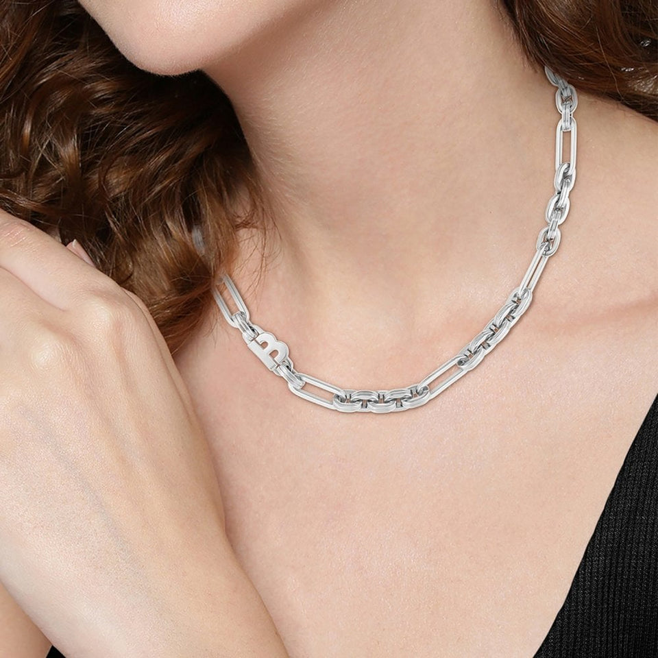 BOSS Ladies Hailey Multi Link Steel Necklace