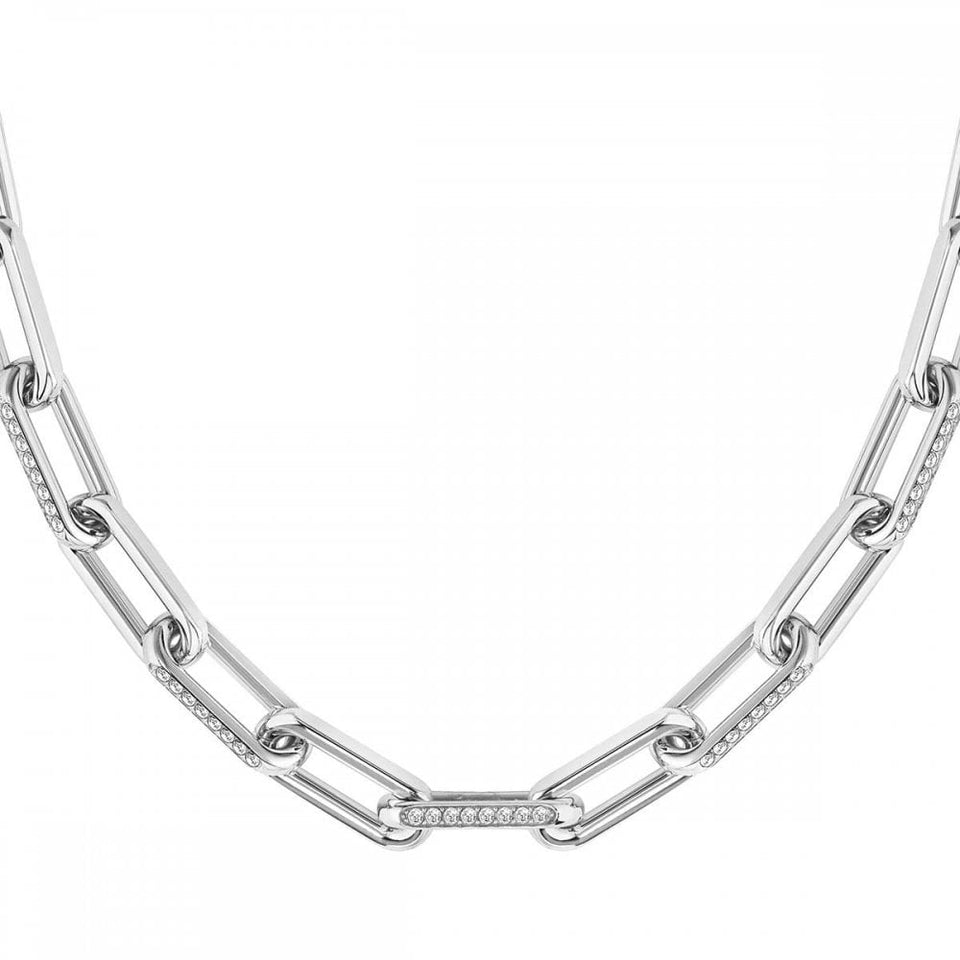 BOSS Ladies Halia Stone Set Open Link Necklace
