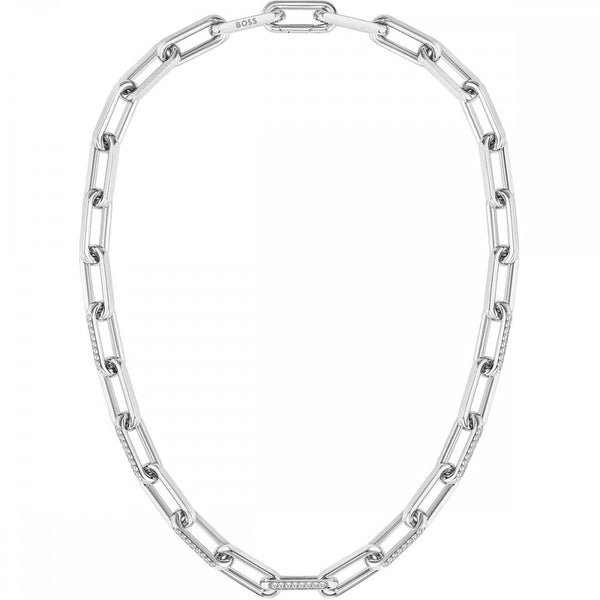 BOSS Ladies Halia Stone Set Open Link Necklace