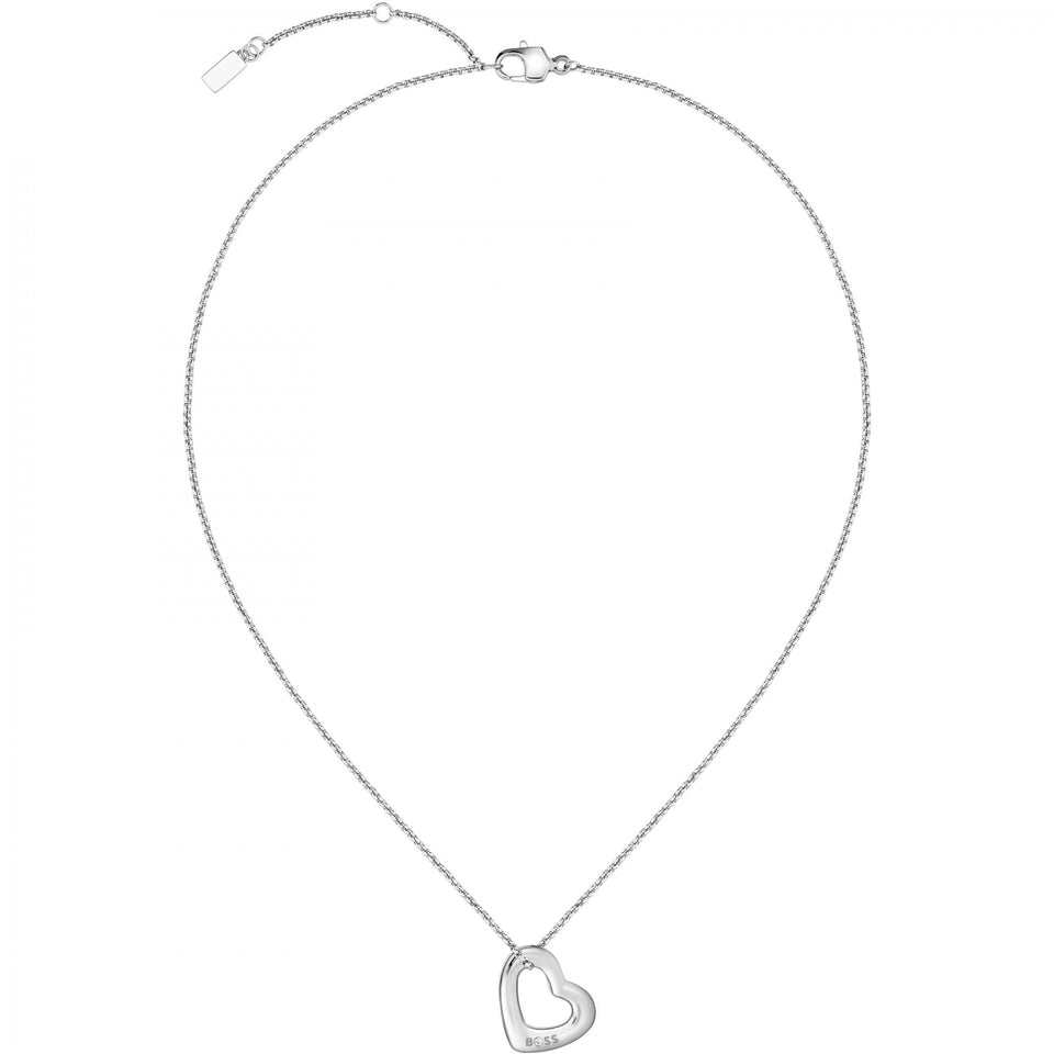 BOSS Ladies Honey Boundless Stainless Steel Heart Necklace