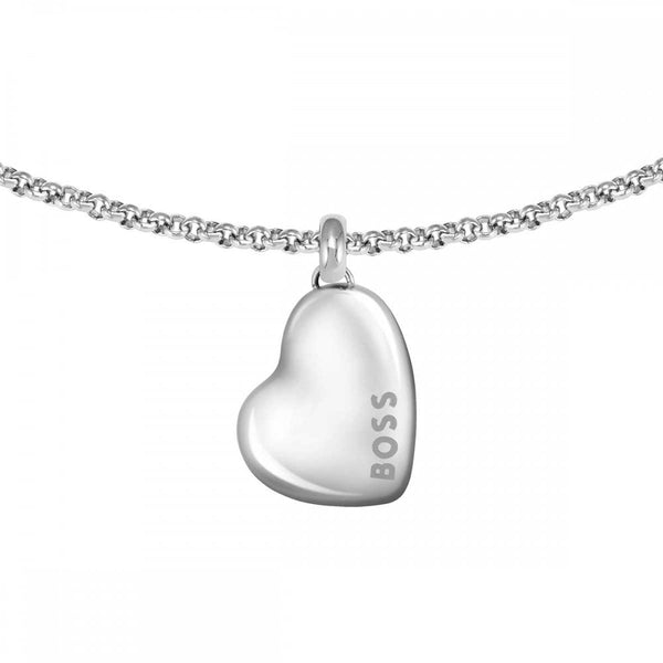 BOSS Ladies Honey Stainless Steel Heart Bracelet
