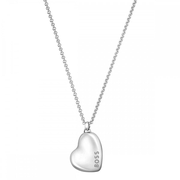 BOSS Ladies Honey Stainless Steel Heart Necklace