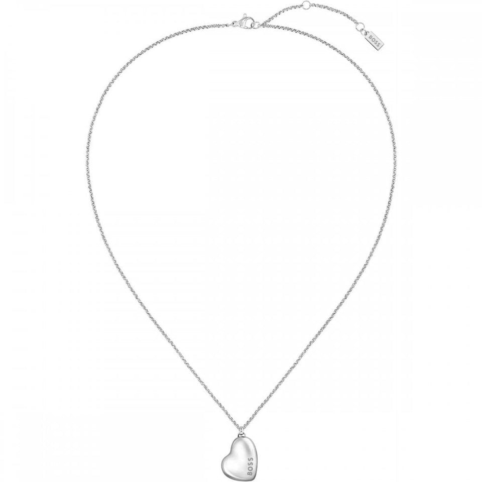BOSS Ladies Honey Stainless Steel Heart Necklace