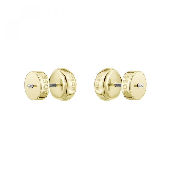 BOSS Ladies Kassy Precious Gold Plated Stone Set Stud Earrings