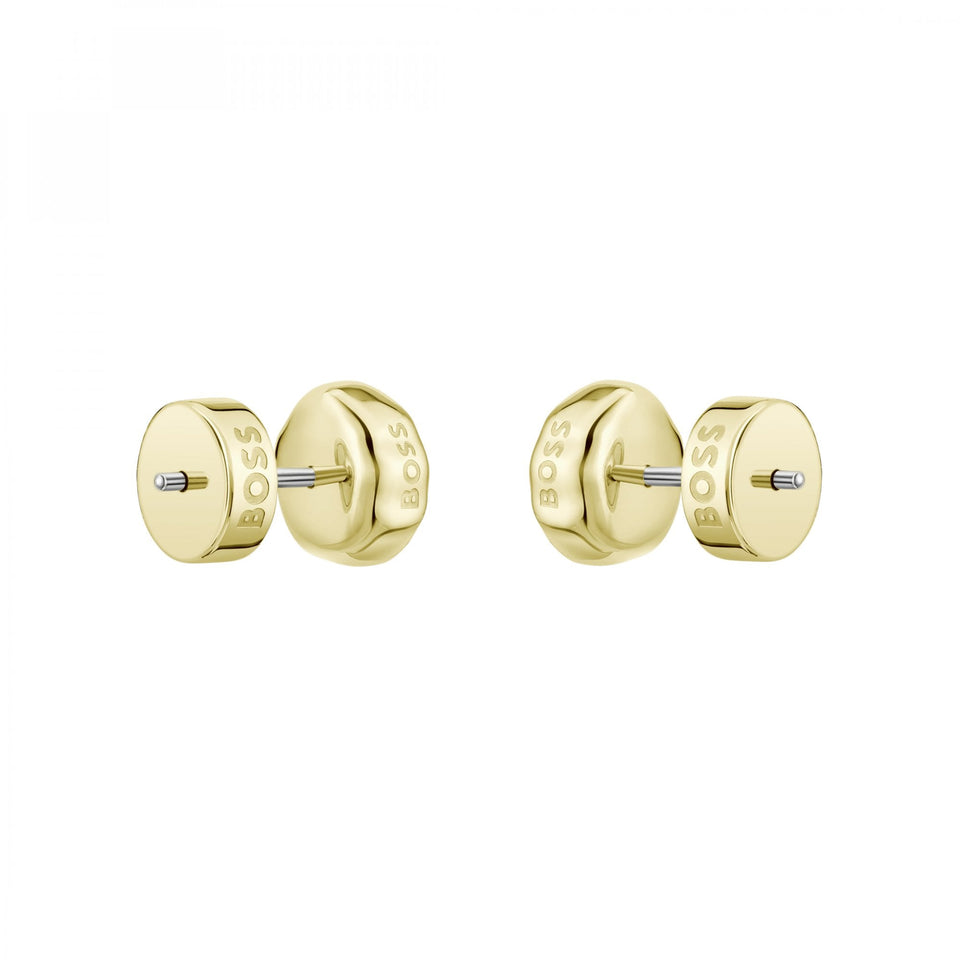 BOSS Ladies Kassy Precious Gold Plated Stone Set Stud Earrings