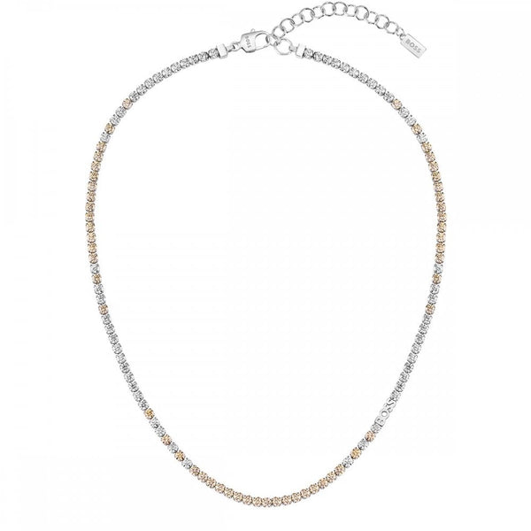 BOSS Ladies Kassy Precious Rose Stone Set Tennis Necklace