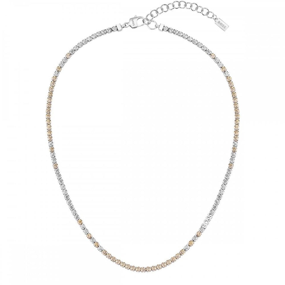 BOSS Ladies Kassy Precious Rose Stone Set Tennis Necklace
