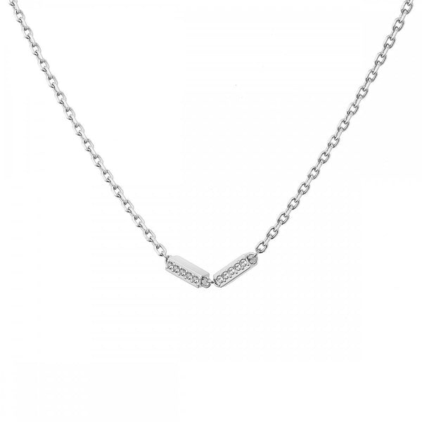 BOSS Ladies Laria Double Layered Stone Set Necklace