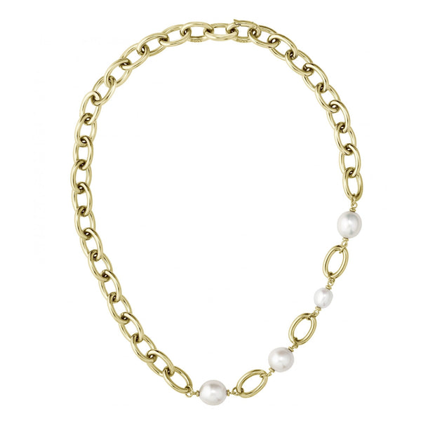 BOSS Ladies Leah Gold Plated Freshwater Pearled Necklace