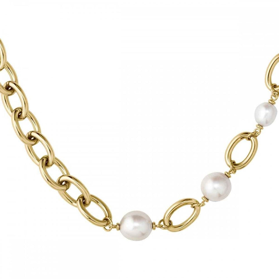 BOSS Ladies Leah Gold Plated Freshwater Pearled Necklace