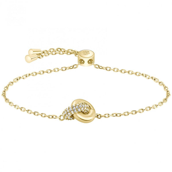 BOSS Ladies Live Precious Gold Plated Interlinked Circle Bracelet