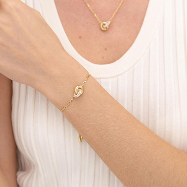 BOSS Ladies Live Precious Gold Plated Interlinked Circle Bracelet