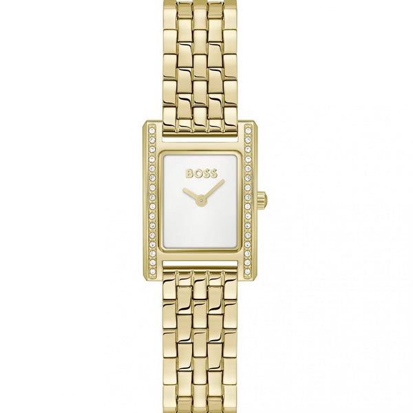 BOSS Ladies LUCY Stone Set Gold Plated Bracelet Watch