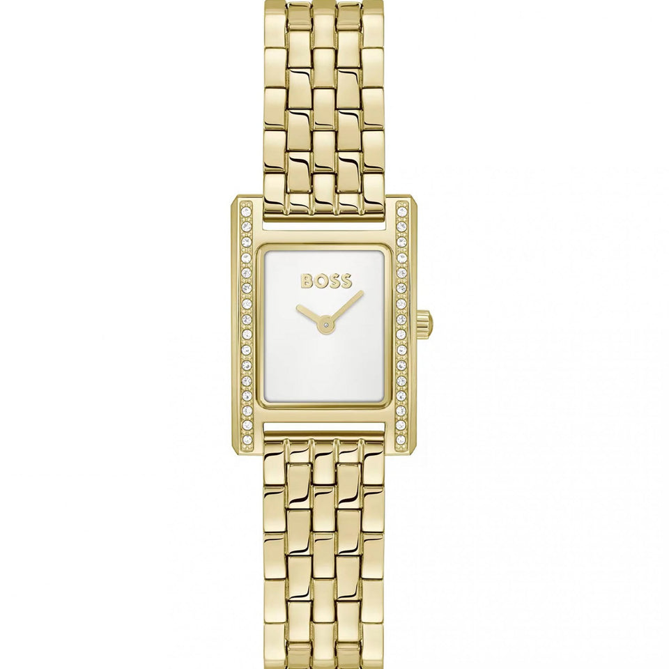 BOSS Ladies LUCY Stone Set Gold Plated Bracelet Watch