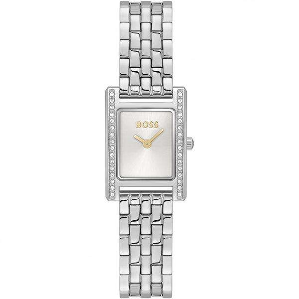 BOSS Ladies LUCY Stone Set Square Dial Watch