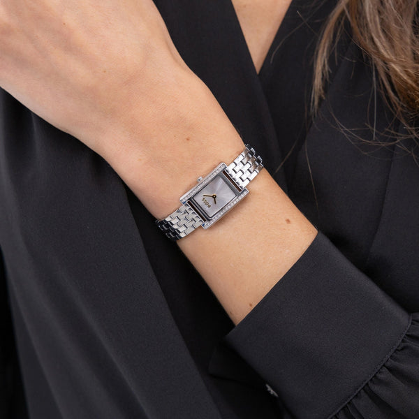 BOSS Ladies LUCY Stone Set Square Dial Watch