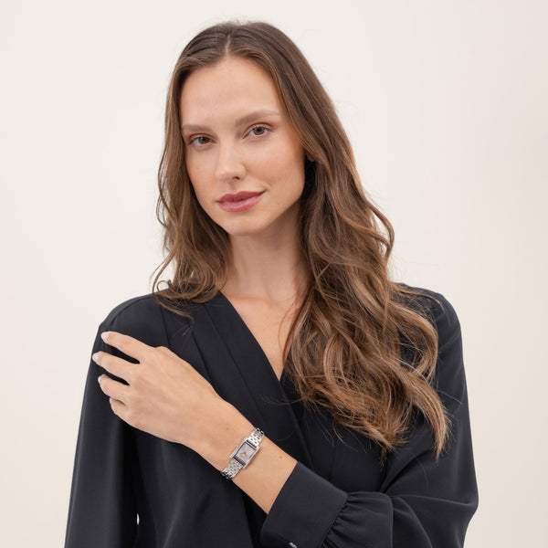 BOSS Ladies LUCY Stone Set Square Dial Watch