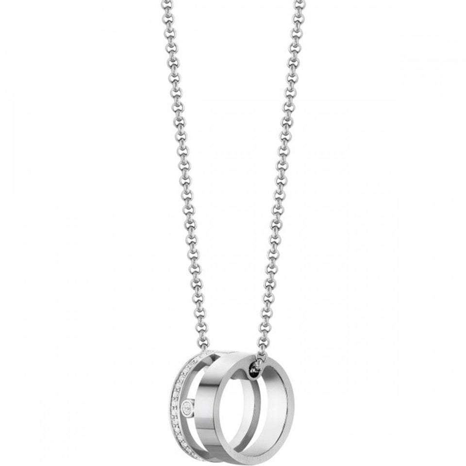 BOSS Ladies Lyssa Stone Set Steel Necklace