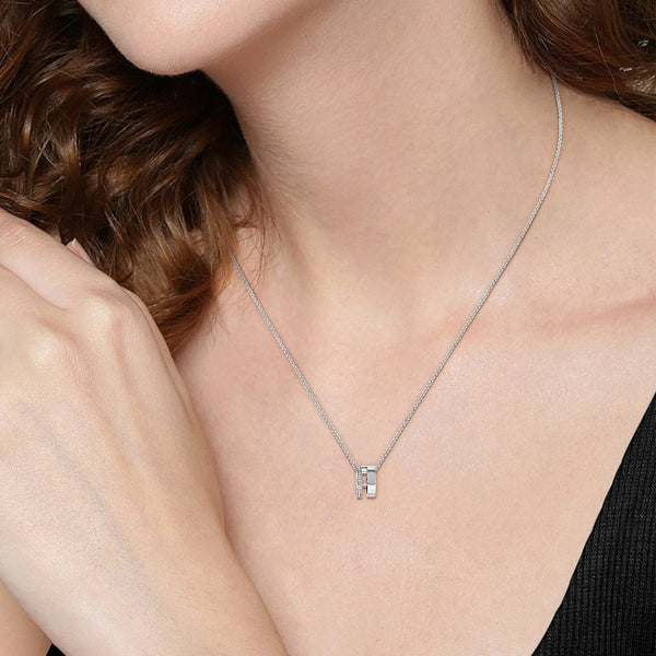 BOSS Ladies Lyssa Stone Set Steel Necklace