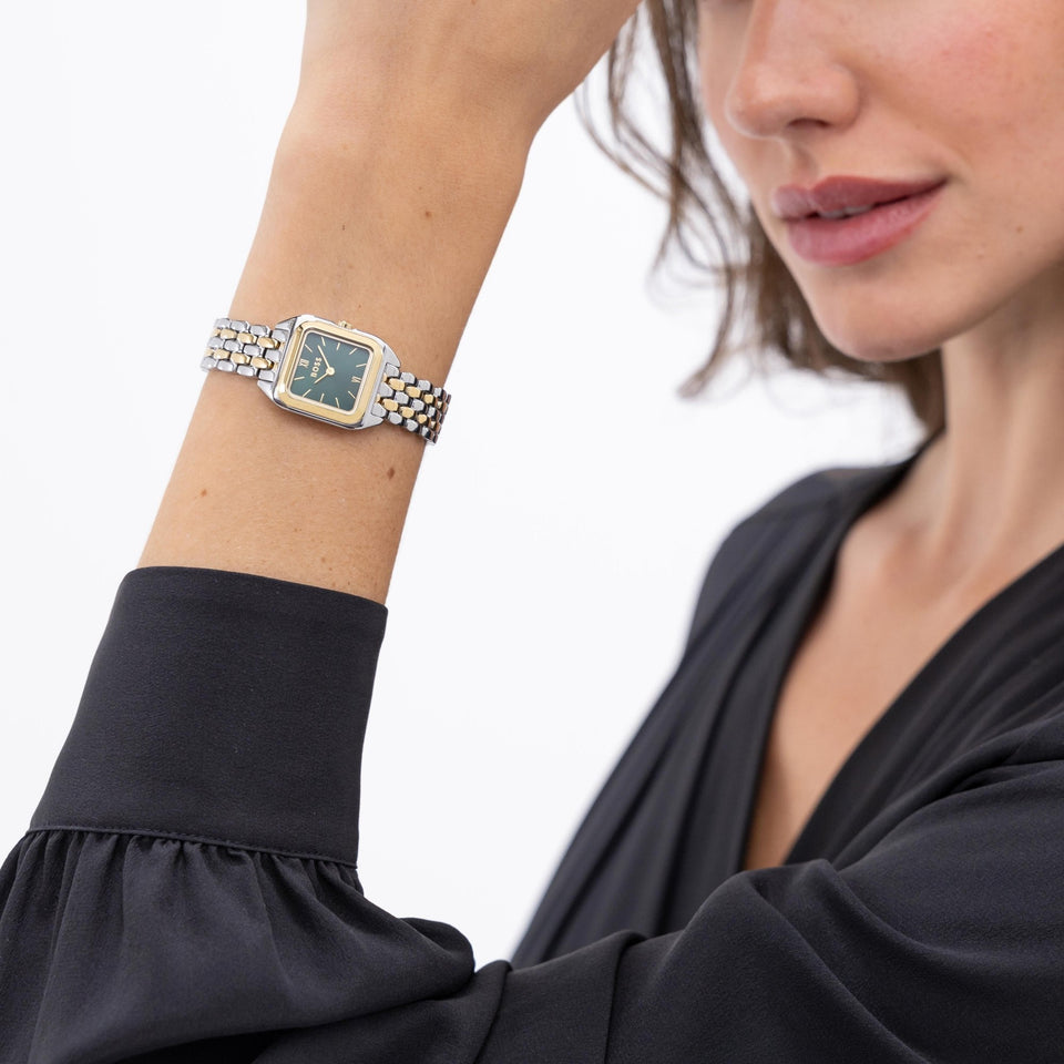 BOSS Ladies MAE PETITE Green Dial Two Tone Bracelet Watch