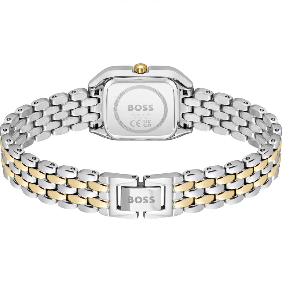 BOSS Ladies MAE PETITE Green Dial Two Tone Bracelet Watch