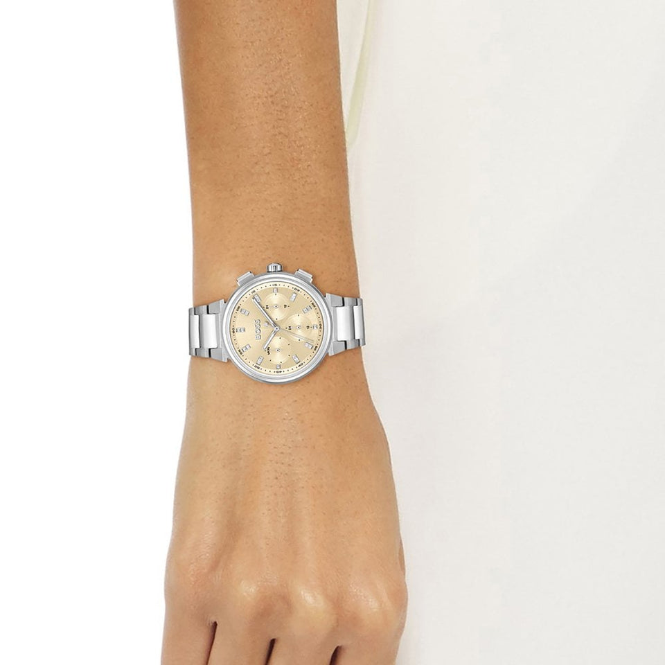 BOSS Ladies ONE Champagne Dial Bracelet Watch