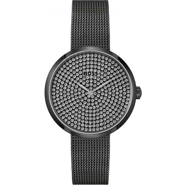 BOSS Ladies PRAISE Stone Set Mesh Bracelet Watch