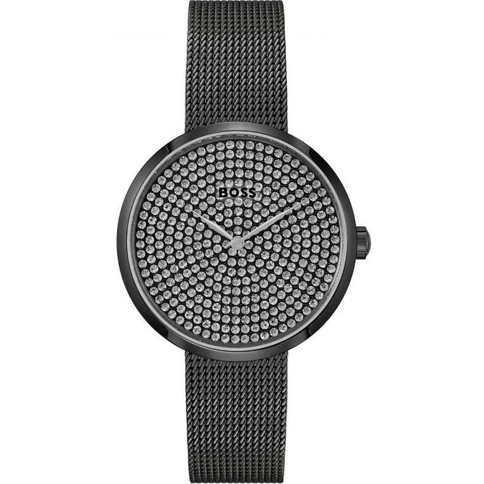 BOSS Ladies PRAISE Stone Set Mesh Bracelet Watch