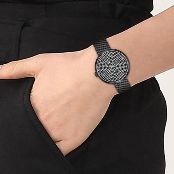 BOSS Ladies PRAISE Stone Set Mesh Bracelet Watch