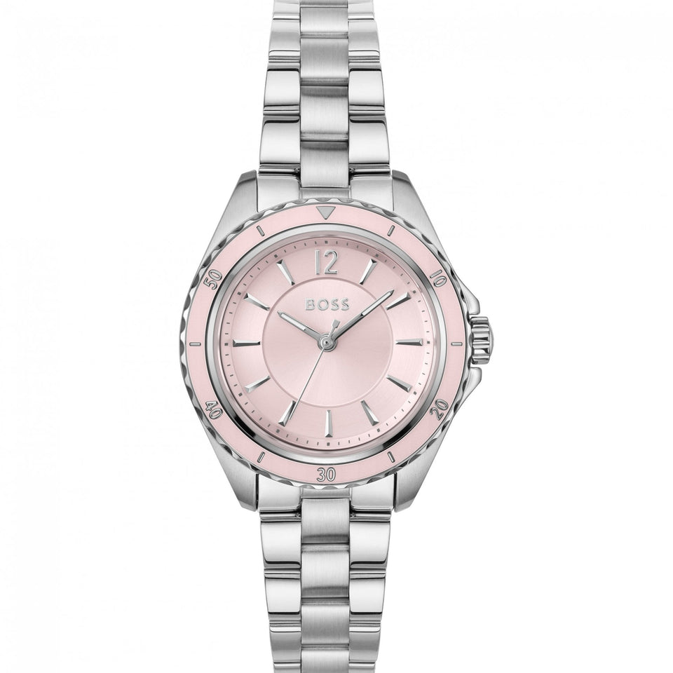 BOSS Ladies Sage Aqua Pink Dial Bracelet Watch