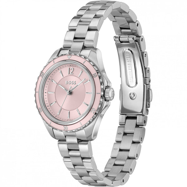 BOSS Ladies Sage Aqua Pink Dial Bracelet Watch