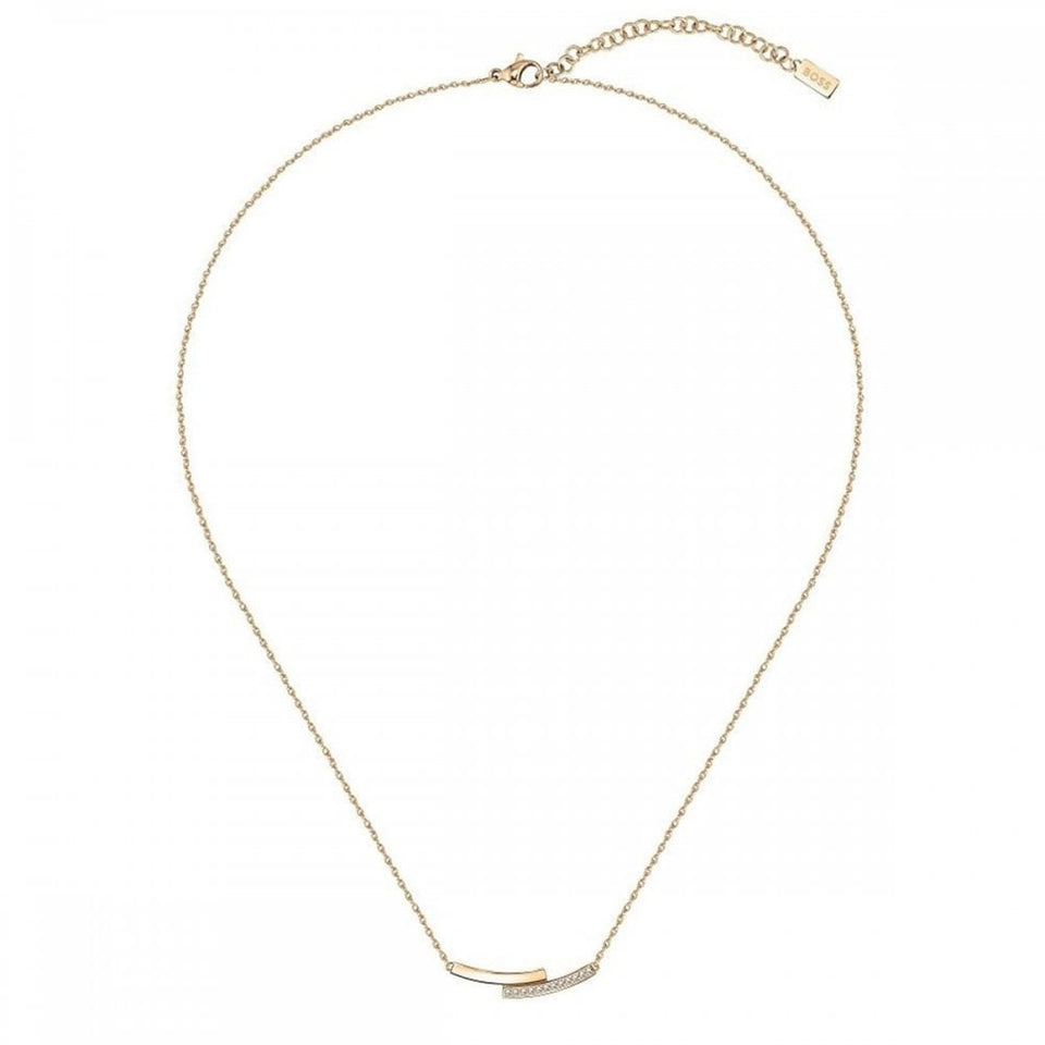 BOSS Ladies Saya Gold Plated Necklace