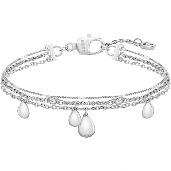 BOSS Ladies Selena Multi Layered Droplet Bracelet