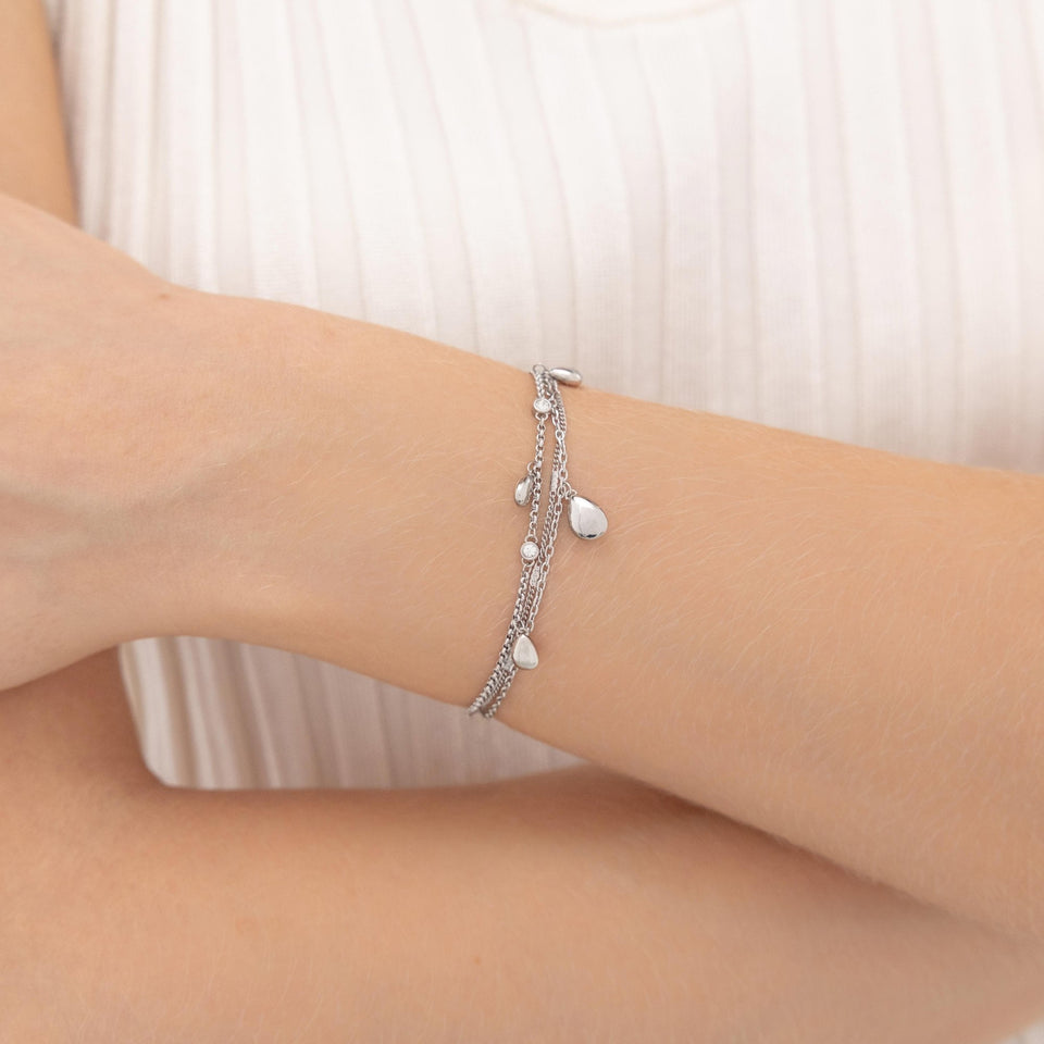 BOSS Ladies Selena Multi Layered Droplet Bracelet