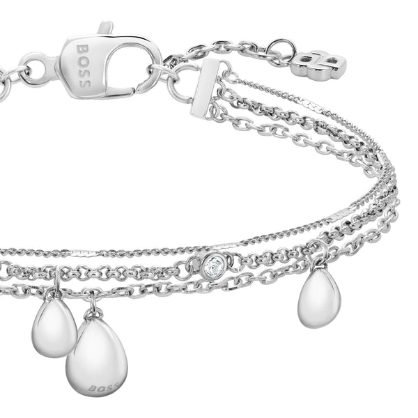 BOSS Ladies Selena Multi Layered Droplet Bracelet