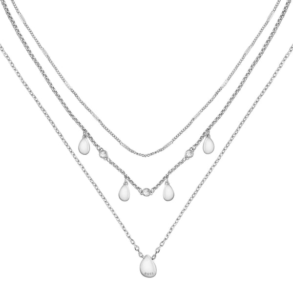 BOSS Ladies Selena Multi Layered Droplet Necklace