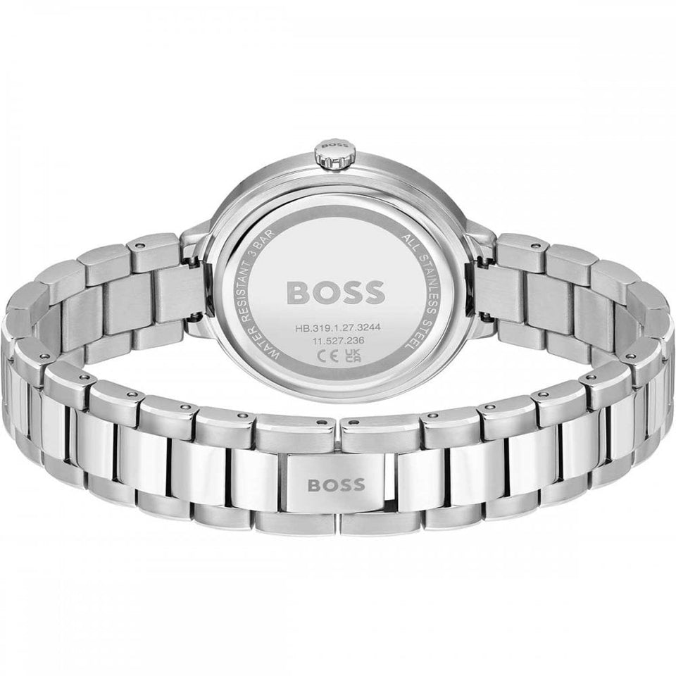 BOSS Ladies SENA Pink Dial Stainless Steel 34mm Watch