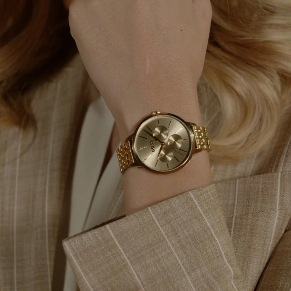 BOSS Ladies SYMPHONY 38mm Gold PVD Bracelet Watch