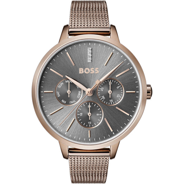 BOSS Ladies SYMPHONY Rose Mesh Bracelet Watch