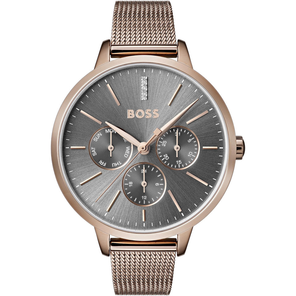 BOSS Ladies SYMPHONY Rose Mesh Bracelet Watch