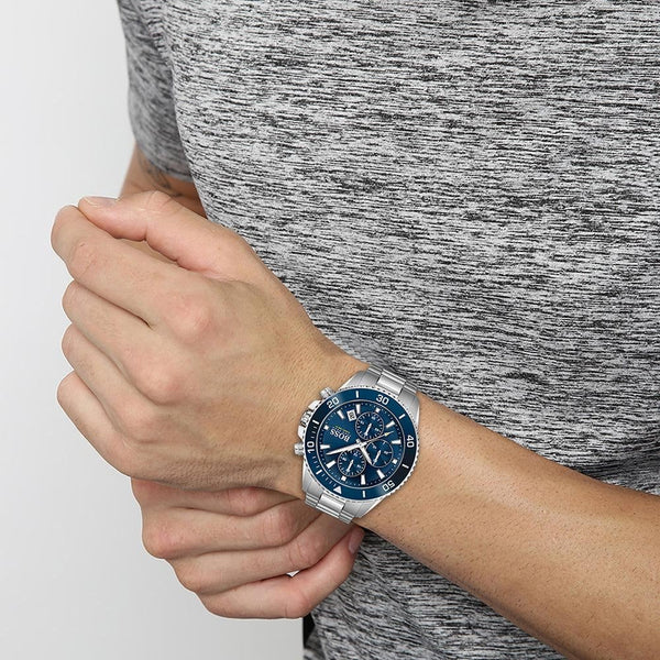 BOSS Men's ADMIRAL Blue Dial Chronograph Watch