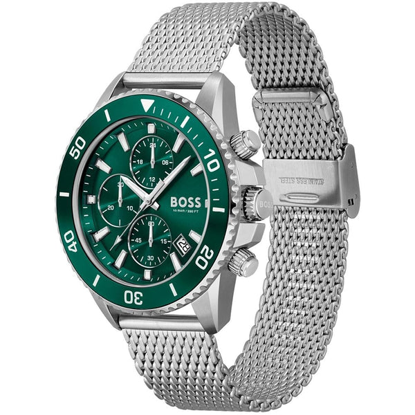BOSS Men's ADMIRAL Green Dial Chronograph Watch