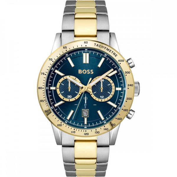 BOSS Men's ALLURE Blue Dial Two Toned 44mm Watch