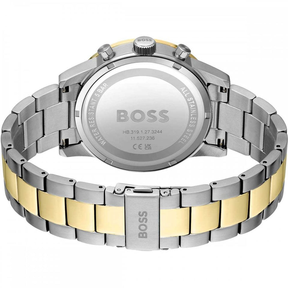 BOSS Men's ALLURE Blue Dial Two Toned 44mm Watch