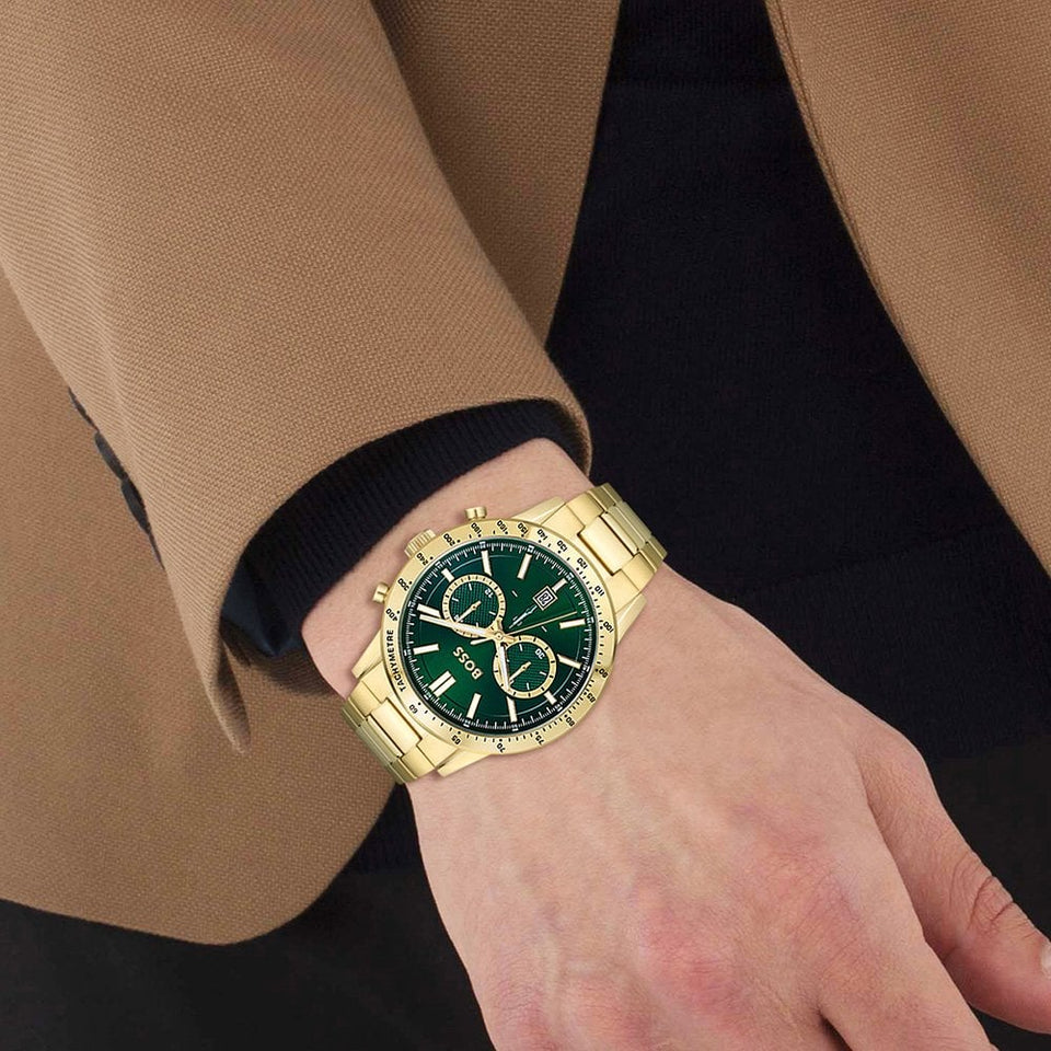 BOSS Men's ALLURE Gold Steel Chronograph Watch