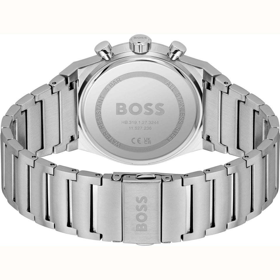 BOSS Men's CANDOR 41mm Blue Dial Chronograph Watch
