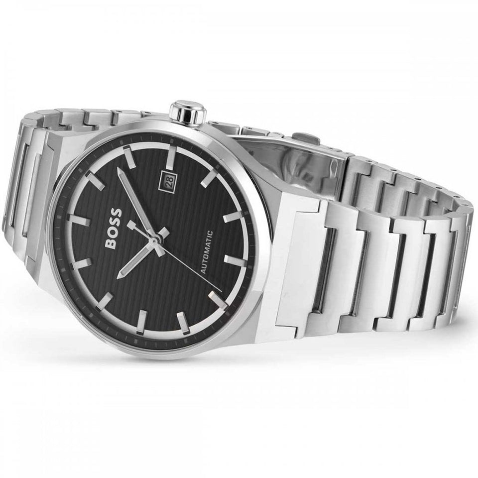 BOSS Men's CANDOR Automatic 41mm Black Dial Watch
