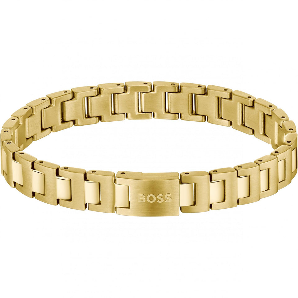BOSS Men's Candor Gold Toned Linked Bracelet