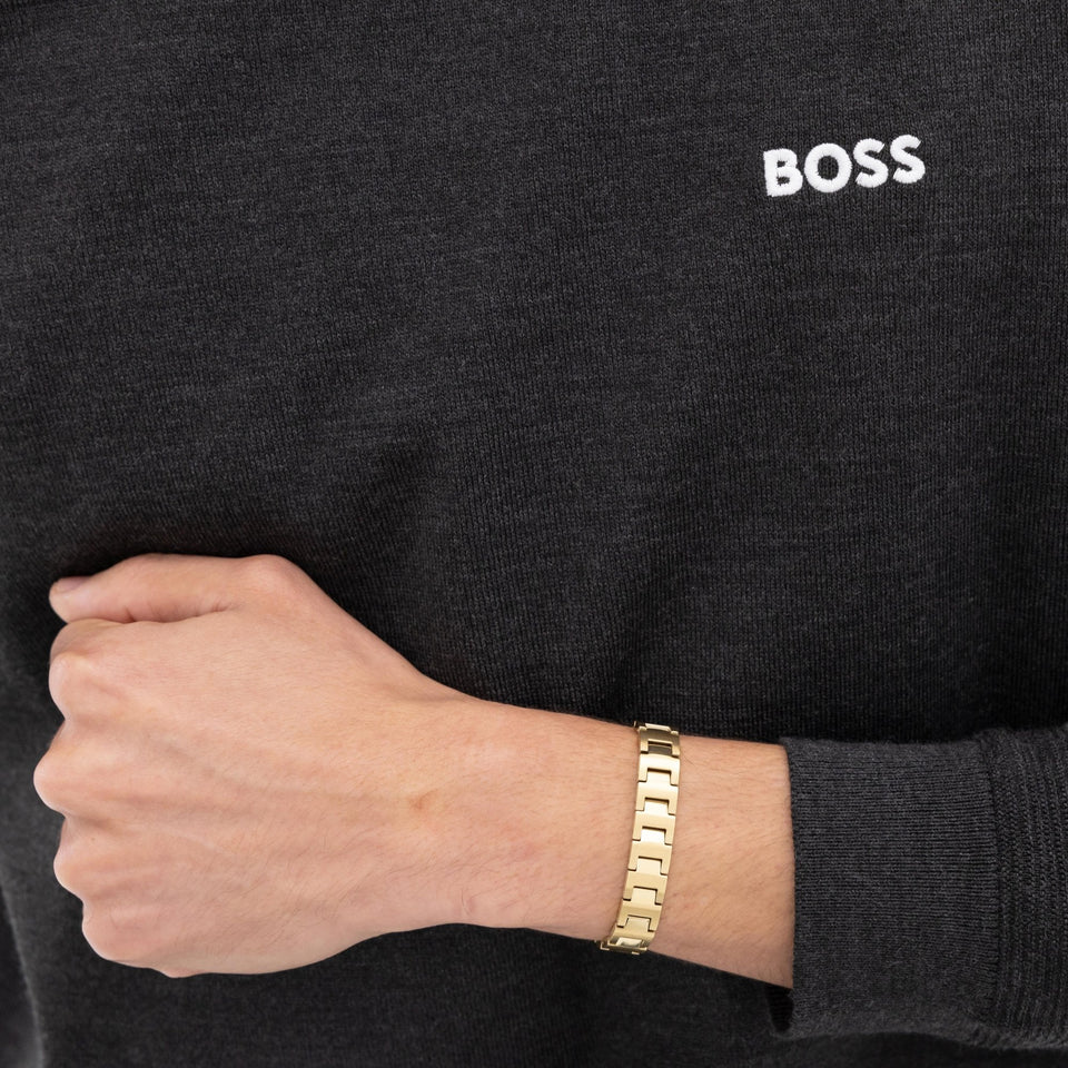 BOSS Men's Candor Gold Toned Linked Bracelet